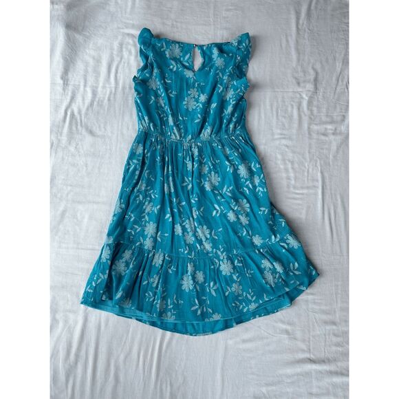 Cute Sky Blue, White Flower Midi Cato Summer Dress, Fairy-like, Flowy, Size Smal - Picture 2 of 10